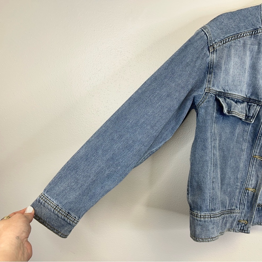 Outdoor Spring Fall Classic ZYIA M Blue Denim Jacket Cotton Athleisure Normcore - Picture 7 of 15